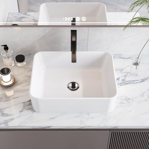 Countertop Bathroom Sink, Bathroom Vessel Sink, Ceramic Vessel Sink - 1 of 4