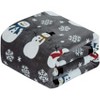 Kate Aurora Gray Snowman Ultra Soft & Plush Hypoallergenic Christmas Throw Blanket Cover - 50 in.  x 60 in. L - 2 of 2