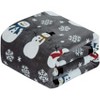 Kate Aurora Living Gray Snowman Ultra Soft & Plush Hypoallergenic Christmas Throw Blanket Cover - image 2 of 2