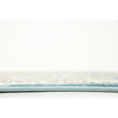 Narenj Blue and Beige Floral Synthetic 10' x 13' Area Rug