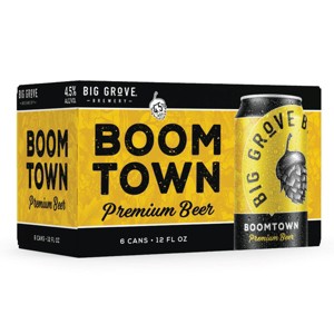 Big Grove Boomtown Premium Golden Ale Beer - 6pk/12 fl oz Cans - 1 of 2