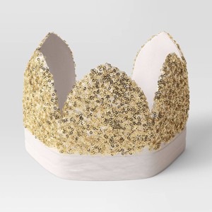 Kids' Crown Costume Headwear - Hyde and EEK! Boutique™ Gold/Ivory - 1 of 3
