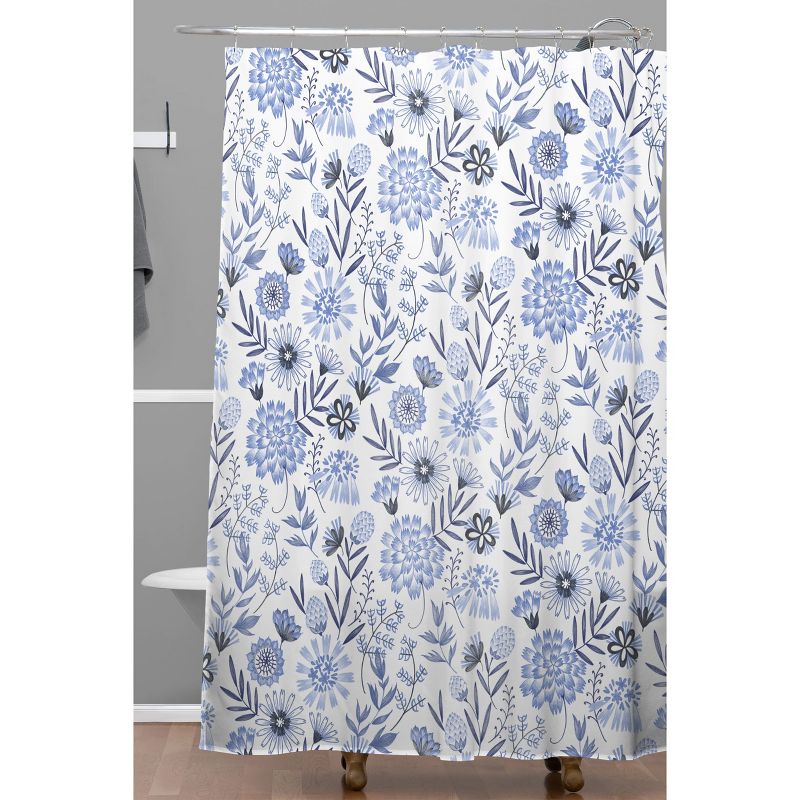 Floral 3 Shower Curtain Blue - Deny Designs, 3 of 7