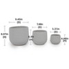 Vynxaria 3-Piece Matte White Ceramic Flowerpot Set for Indoor & Outdoor Use - 3 of 4