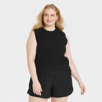 Women's Openwork Sweater Vest - Universal Thread™