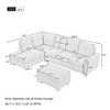 NicBex Reversible Sectional Sofa,L-Shaped Couch with Storage Ottoman for Living Room,Apartment,Large Space,Gray - 3 of 4