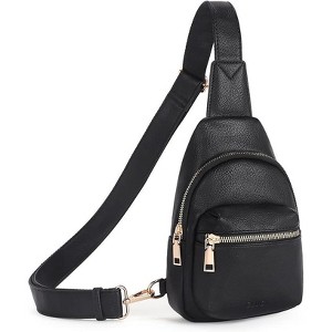 CLUCI Small Sling Bag for Women, Leather Crossbody Fanny Packs Trendy, Women's Chest Bag - 1 of 3
