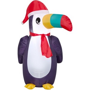 Gemmy Christmas Airblown Inflatable Toucan, 3.5 ft Tall, Multicolored - 1 of 3