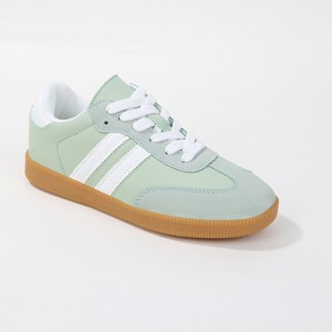 Berness Women's Lisa Retro Stripe Gum Sole Sneakers with Suede Accent - 1 of 4