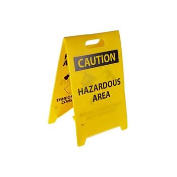 National Marker Floor Sign Dbl Side Pardon Our Appearance . . .Caution Hazardous Area 20X12 FS23