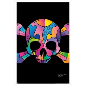 Trends International Jason Naylor - Color Skull Framed Wall Poster Prints - 1 of 4