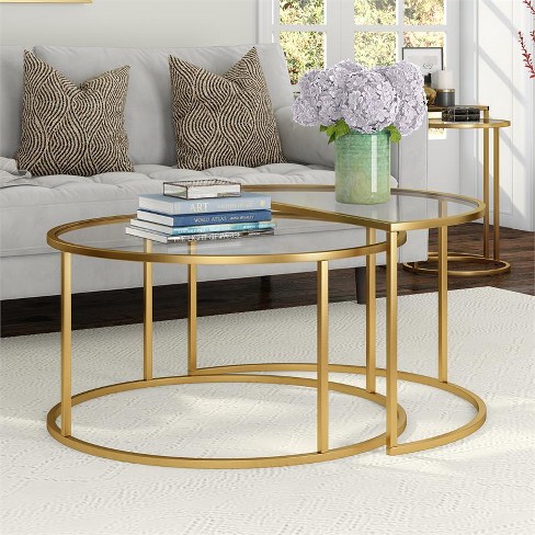 Brass coffee table store target