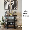 ZACHVO 3-Tier Bar Cart with Glass Holders & 8 Bottle Racks, Modern Kitchen Cart on Wheels, for Home & Outdoor - 3 of 4