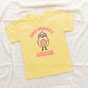 The Juniper Shop One Groovy Chick Toddler Short Sleeve Tee - 1 of 2