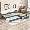 Modern Upholstered Twin Daybed with Rolling Casters, Space?Saving Trundle Bed for Teen Bedroom or Studio Apartment - The Pop Home - 3 of 4