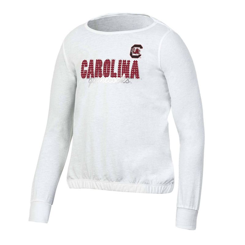 NCAA South Carolina Gamecocks Girls&#39; White Long Sleeve T-Shirt, 1 of 4