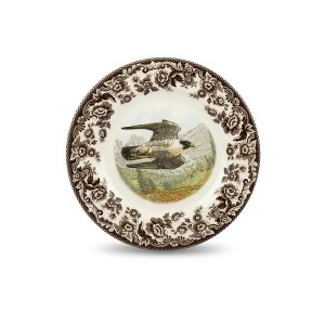 Spode Woodland 8” Dinner Plate, Perfect For Thanksgiving And Other Special Occasions, Made In England, Bird Motifs - 1 of 4