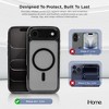 iHome Magsafe Velo Case for iPhone Air, Shockproof, MagSafe Compatible, Camera Guard, Black - 2 of 4