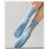 Anna-Kaci 5 Pairs Women's Anti-Slip Crew Yoga Socks Soft Cotton Grip Sole Seamless Toe Design for Pilates Indoor Workouts - 3 of 4