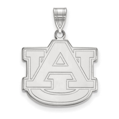 Black Bow Jewelry 14k White Gold Auburn Tigers NCAA Large Pendant