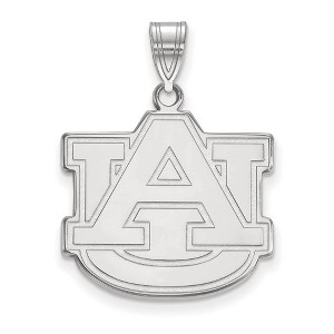 Black Bow Jewelry 14k White Gold Auburn Tigers NCAA Large Pendant - 1 of 3