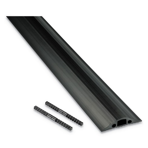 D-LINE Medium-Duty Floor Cable Cover 2 3/4 x 1/2 x 6 ft Black FC68B