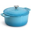 MegaChef 5 Quarts Round Enameled Cast Iron Casserole with Lid - 2 of 4