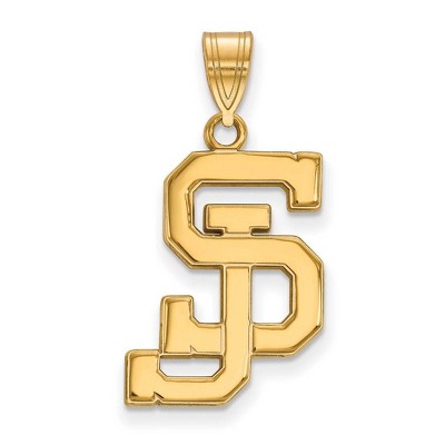 Black Bow Jewelry 14k Yellow Gold San Jose State Spartans NCAA Large Pendant