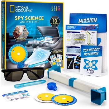 NATIONAL GEOGRAPHIC Spy Science Kit - Kids Spy Detective Activity Set, Complete with 10 Secret Spy Missions with Spy Gadgets for Kids and Spy Gear