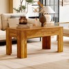 Farmhouse Style Concealed Compartment Coffee Table with Pull Cord Mechanism - 2 of 4