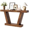 Farmhouse Extra-Long Narrow Console Table, 2-Tier Sofa Table Behind Couch, Entryway Accent Table for Hallway, Foyer & Living Room - 2 of 4