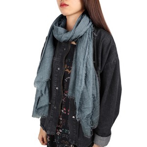 Unique Bargains Cotton Linen Soft Long Scarve - 1 of 3