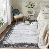 Washable Modern Bordered Rug, Non-Slip Stain Resistant Low Pile Carpet for Bedroom Living Room Dining Room Decor - 3 of 4
