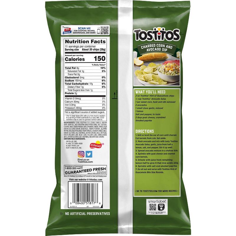 Tostitos Hint of Guacamole Bite Size Rounds - 11oz, 3 of 7