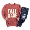 Fall Babe Distressed - Women's Garment Dyed Graphic Sweatshirt - 2 of 4