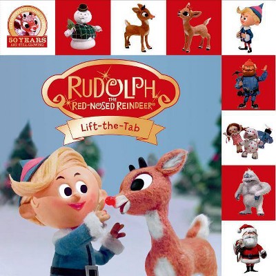 Rudolph the Red-Nosed Reindeer Lift-The-Tab - (Lift-The-Flap Tab Books) by  Roger Priddy (Board Book)