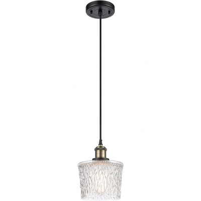 Niagra - 1 Light Mini Pendant-Black Antique Brass Finish    -Traditional Installation
