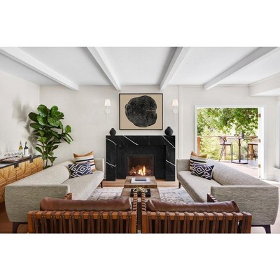 Matte White Steel Sconce with Silk Shade