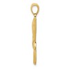 Black Bow Jewelry 14k Yellow Gold Filigree Egyptian Nefertiti Profile Pendant, 18 x 31mm - 2 of 4