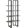 TOAOTBNBO 4 Tier Tall Geometric Bookshelf, Floor Standing Shaped Bookcase with Metal Legs Narrow Display Shelves for Living Room - 2 of 4