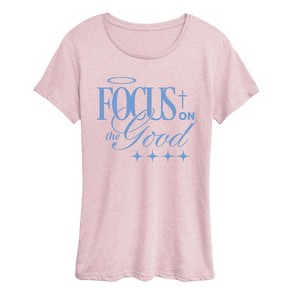 Women's - Instant Message - Focus On The Good Short Sleeve Graphic T-Shirt - 1 of 4