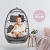 Hanging Egg Chair Without Stand - Foldable Indoor Outdoor Wicker Rattan Swing Egg Chair with Hanging Chain Hammock Chair - 2 of 4