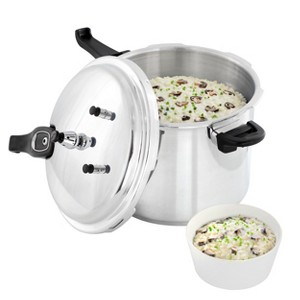 MegaChef 11.5 Quart Induction and Stovetop Pressure Cooker with Steamer - 1 of 4
