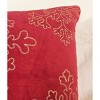 Kumasinova 20” Square Velvet Holiday Throw Pillows,Snowflake Couch Pillows with Hidden Zipper,Embroidered Decorative Pillows for Bed - 4 of 4