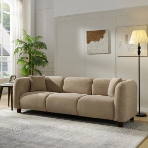 Christopher Knight Home Aldridge 87" Modern Upholstered Fabric Sofa 3 Seater - 1 of 4