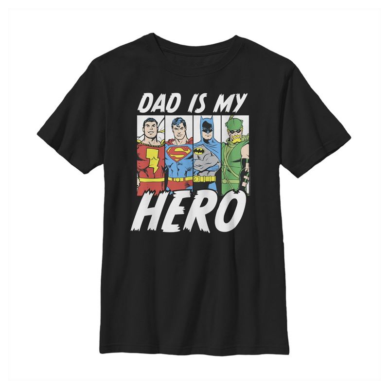 Boy's Justice League Father's Day Dad is Hero T-Shirt, 1 of 5