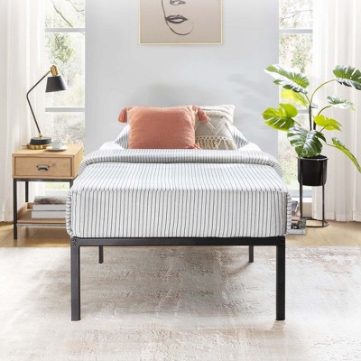 Mellow Twin 18" Classic Metal Platform Bed Frame Black: No Box Spring ...