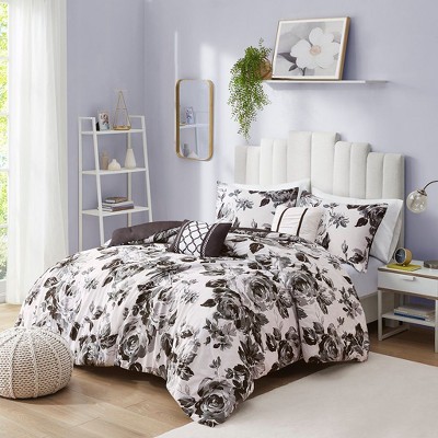 PAGED Floral Print Comforter Set Ultra-Soft Bedding Comforter Sets with Decorative Pillow, Machine Washable