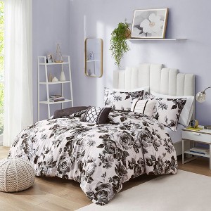 Sapphtopaz Comforter Sets Big Floral Prints Bedding Quilts Set with Pillows Comfy Soft Bedding Comforter Set for Bedroom, Floral - 1 of 4