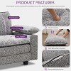 TYBOATLE 122" Leather Sectional Sofa Set, Comfy Modular Couch with Chairs, Deep Seat & Adjustable Armrest for Living Room, Apartment, Office, Studio - 4 of 4